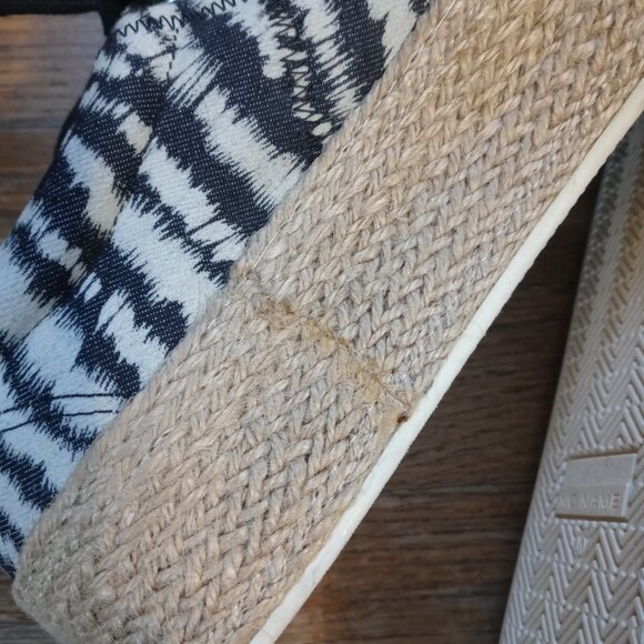 NO NAME zebra print jute trim espadrille platform lace up sneakers (40/US9) - Picture 9 of 11